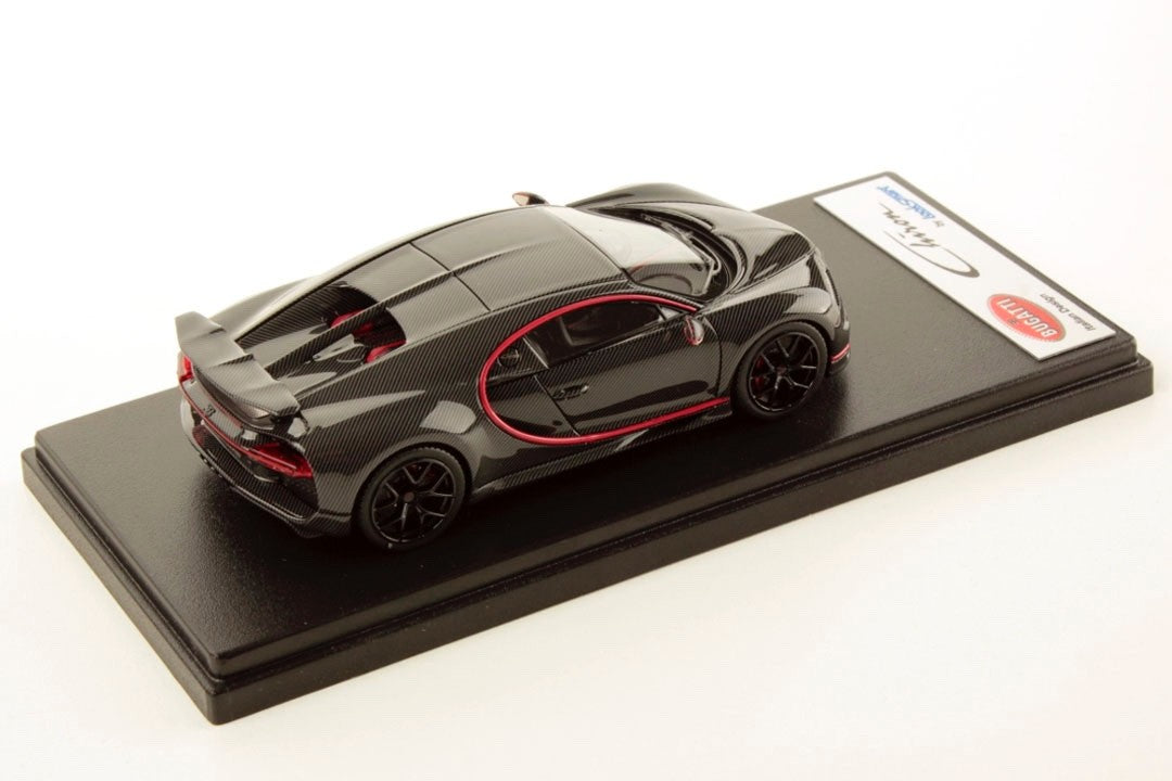 Looksmart LS490E 1/43 Bugatti Chiron Sport 2018 Grey Carbon Italian Red Resin