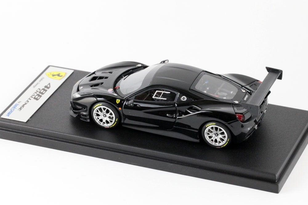 Looksmart LS476D 1/43 Ferrari 488 Challenge 2017 Nero Black Race Car Resin