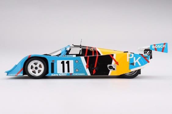 Top Speed TS0472 1/18 Porsche 962 CK6 1990 Le Mans White Art Car #11 Kremer Race