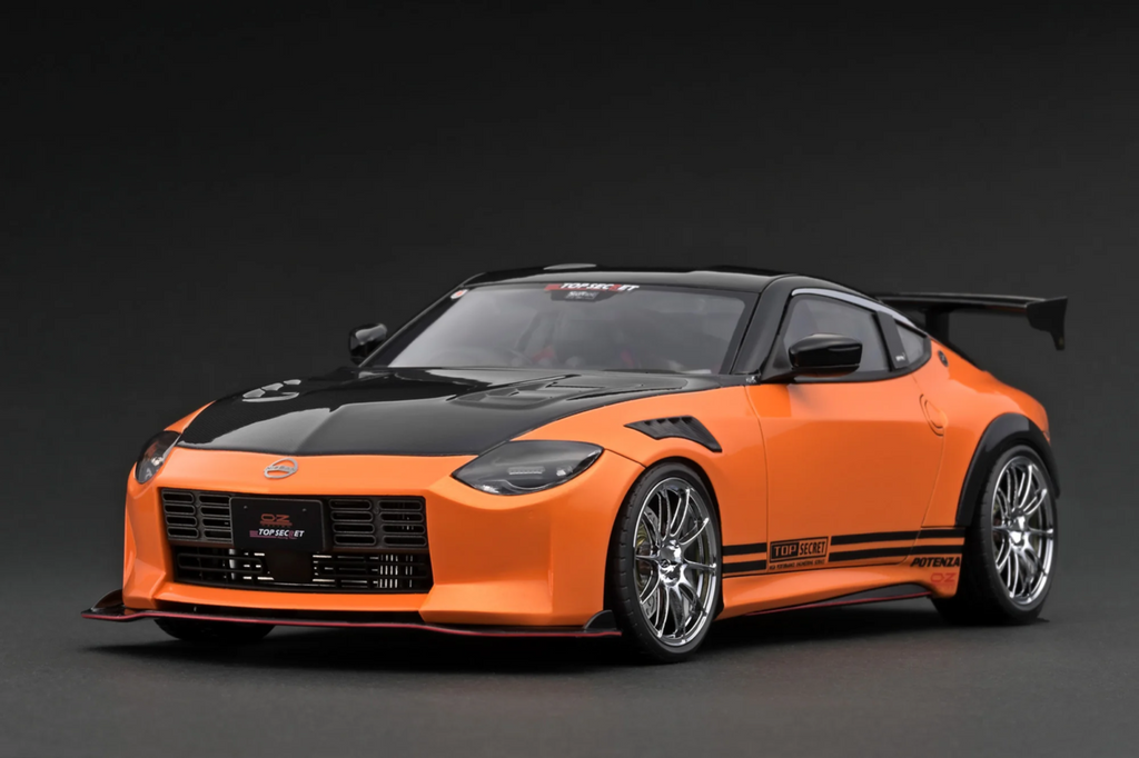 Ignition Model IG3382 1/18 TOP SECRET Nissan Fairlady Z RZ34 Orange Met Resin