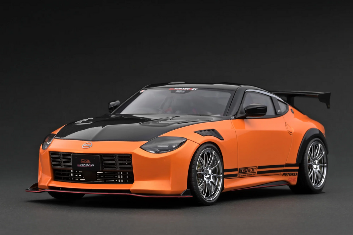 Ignition Model IG3382 1/18 TOP SECRET Nissan Fairlady Z RZ34 Orange Met Resin