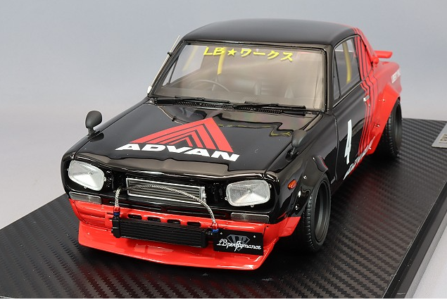 Ignition Model IG2646 1/18 Nissan Skyline LB-WORKS Advan Black/Red