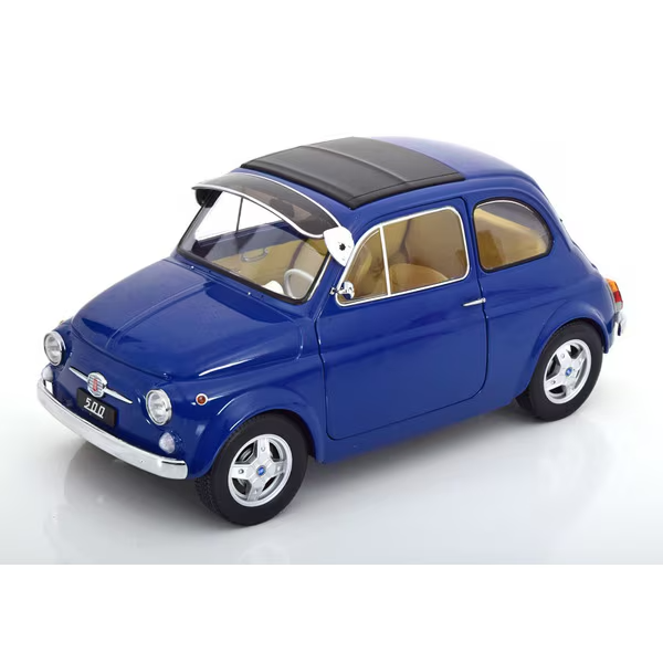 KK Scale KKDC120063 - 1/12 Fiat 500 F Custom 1968 Dark Blue [Die-cast Mini Car]