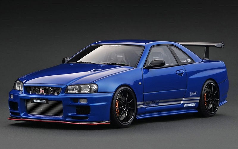 Ignition Model IG3641 1/18 RWB TOP SECRET 34GT-R (BNR34) Blue Metallic Resin