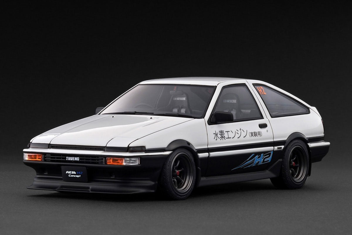Ignition Model IG3809 1/18 Toyota Sprinter Trueno AE86 H2 White/Black Resin