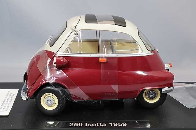 KK Scale KKDC120045 1/12 BMW 250 Isetta 1959 in Dark Red and Cream