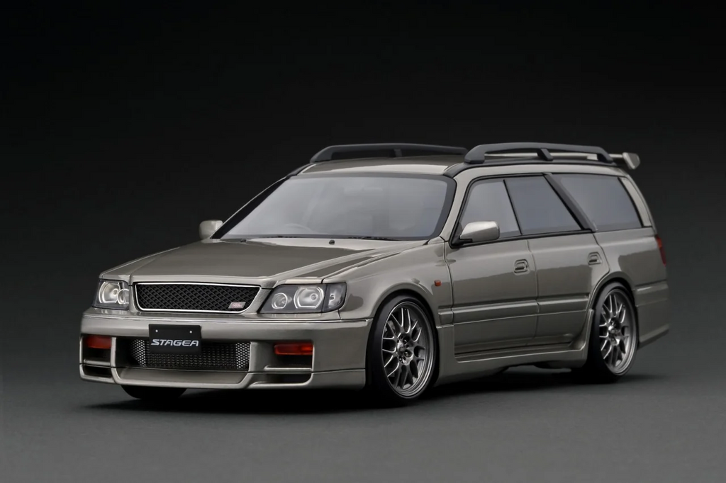 Ignition Model IG2888 1/18 Nissan Stagea 260RS WGNC34 GT-R Engine Silver