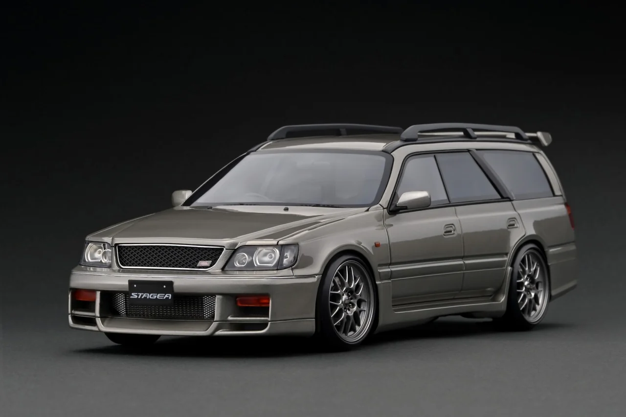 Ignition Model IG2888 1/18 Nissan Stagea 260RS WGNC34 GT-R Engine Silver