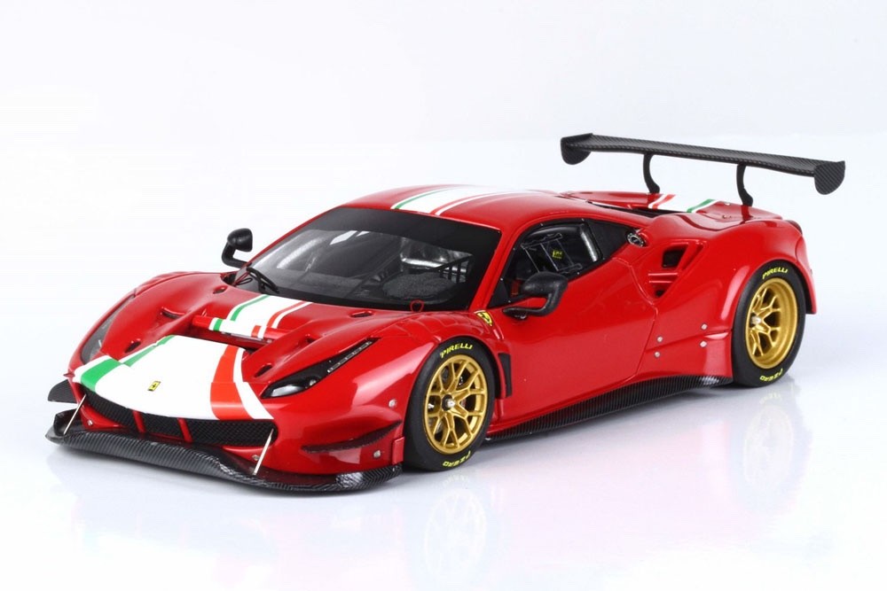 BBR BBRC255B 1/43 Ferrari 488 GT Modificata Rosso Corsa Track Ltd 180pcs