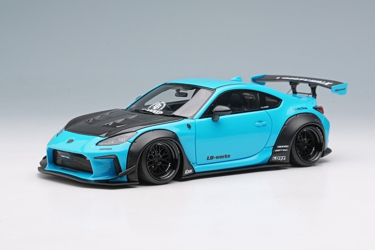 EIDOLON LB022C 1/43 Toyota GR86 LB Nation Pearl Light Blue Resin Model