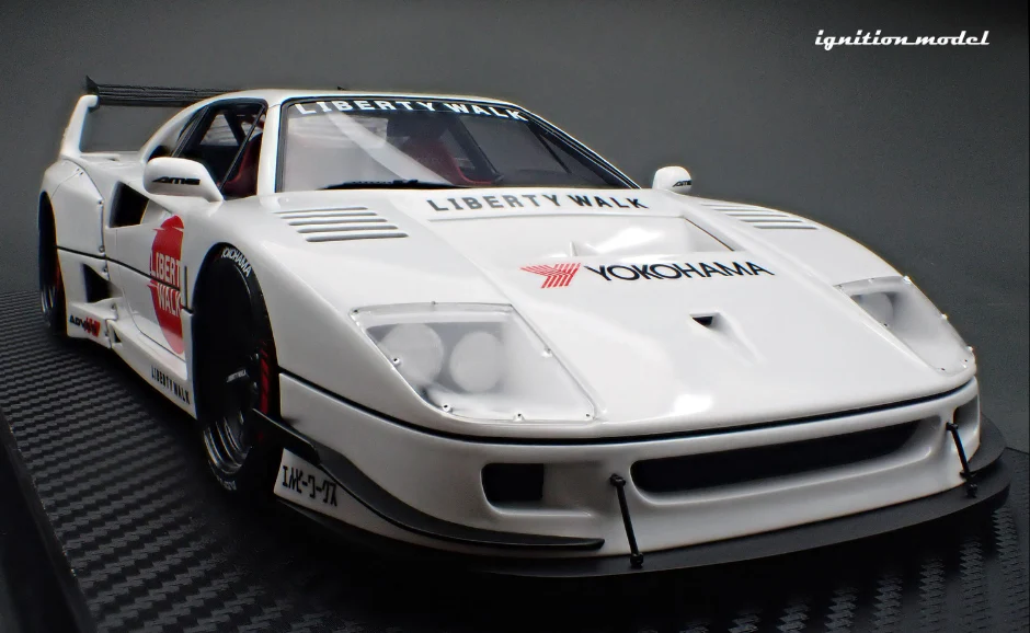 Ignition Model IG3752 1/18 LB-WORKS Ferrari F40 Liberty Walk White