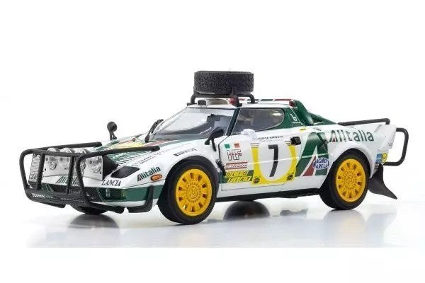 Kyosho KS08130G 1/18 Lancia Stratos HF Alitalia 1977 Safari Rally #7 Munari