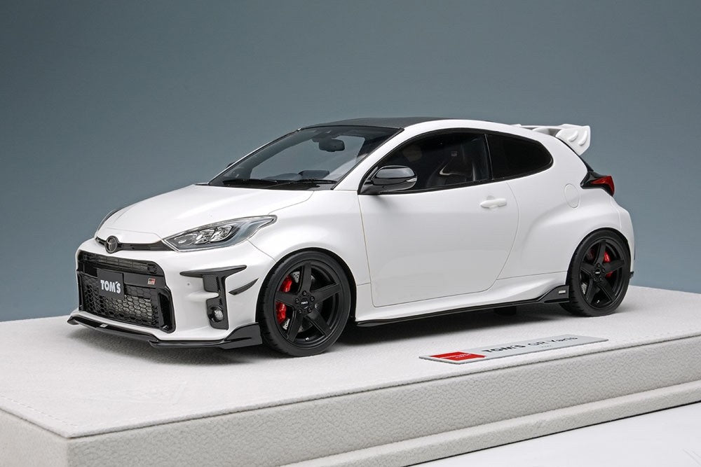 EIDOLON EML091B 1/18 Toyota TOM'S GR Yaris 2021 Platinum White Pearl Mica Resin