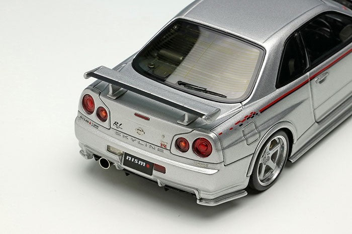 Make Up EIDOLON EM436A 1/43 Nissan Skyline GT-R BNR34 Nismo R-tune Silver