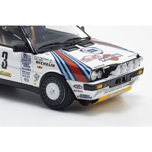 Kyosho KS08960F 1/18 Lancia Delta HF 4WD Monte Carlo Rally 1988 #3 White