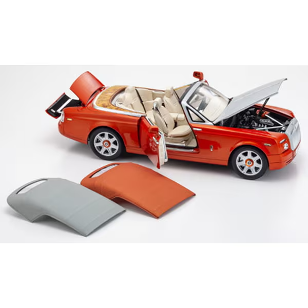KYOSHO KS08871P 1/18 Rolls-Royce Phantom Drophead Coupé Orange Die-Cast Model