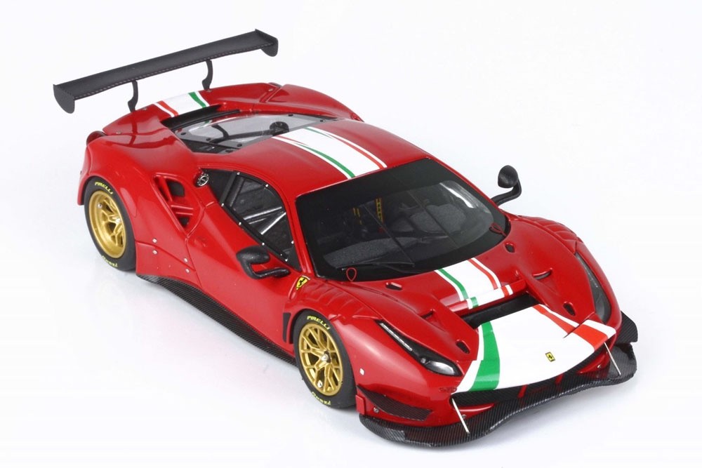 BBR BBRC255B 1/43 Ferrari 488 GT Modificata Rosso Corsa Track Ltd 180pcs