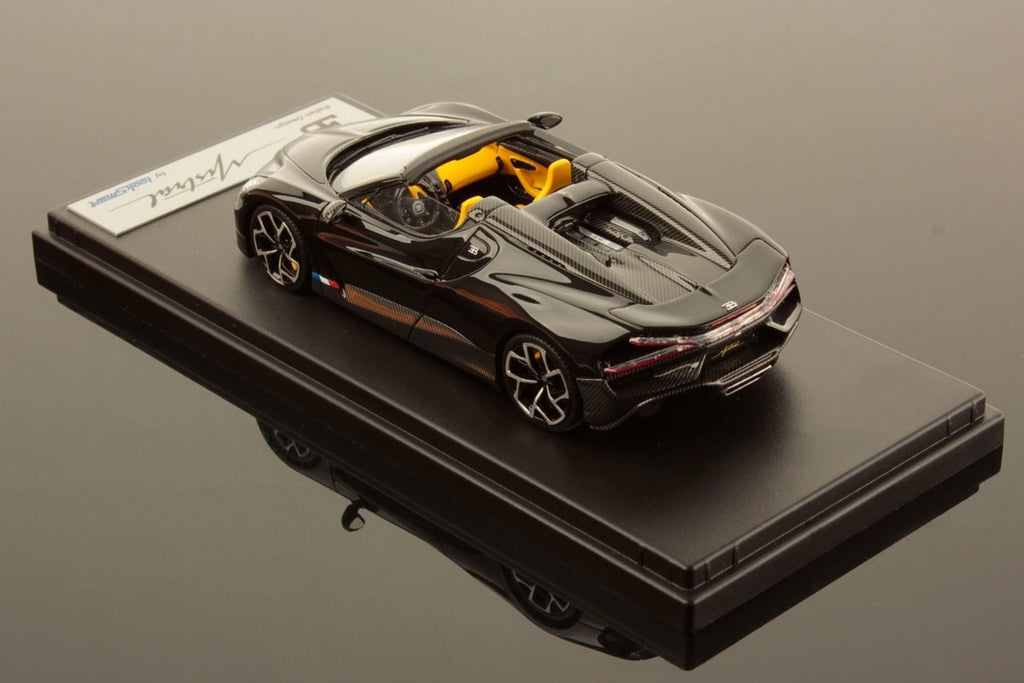 Looksmart LS544A 1/43 Bugatti W16 Mistral 2023 Black Roadster Resin