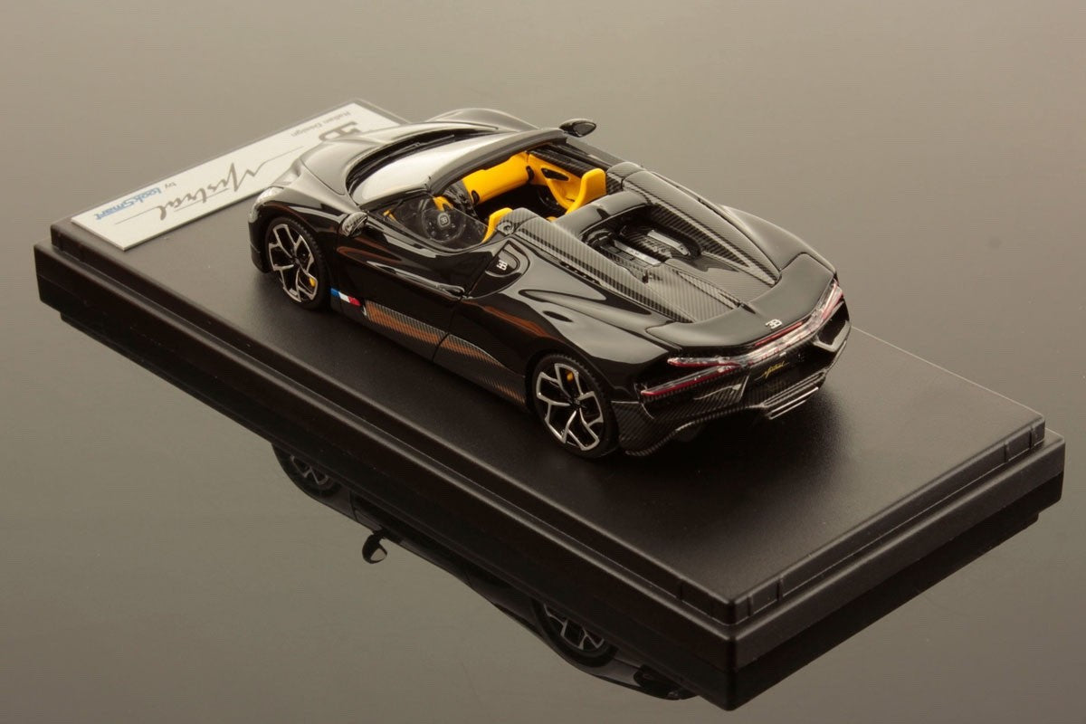 Looksmart LS544A 1/43 Bugatti W16 Mistral 2023 Black Roadster Resin