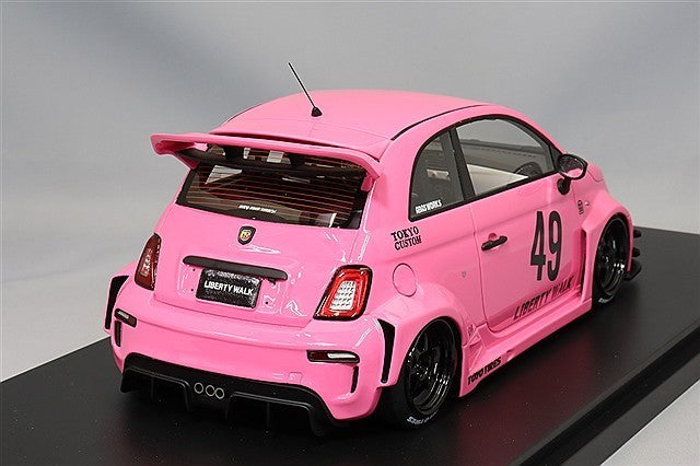 TOP SPEED TS0607 1/18 Abarth 595 LB-WORKS x Abas Works Pink