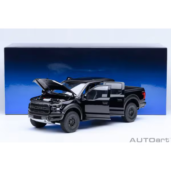 AUTOart 72947 1/18 Ford F-150 Raptor SuperCrew 2019 Black Diecast