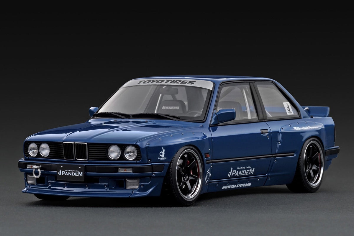 Ignition Model IG3712 1/18 BMW Pandem 30 Blue TE37 Wheels Black