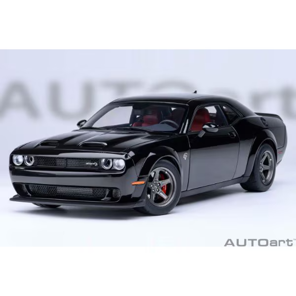 AUTOart 71765 1/18 Dodge Challenger SRT Super Stock 2023 Black Diecast