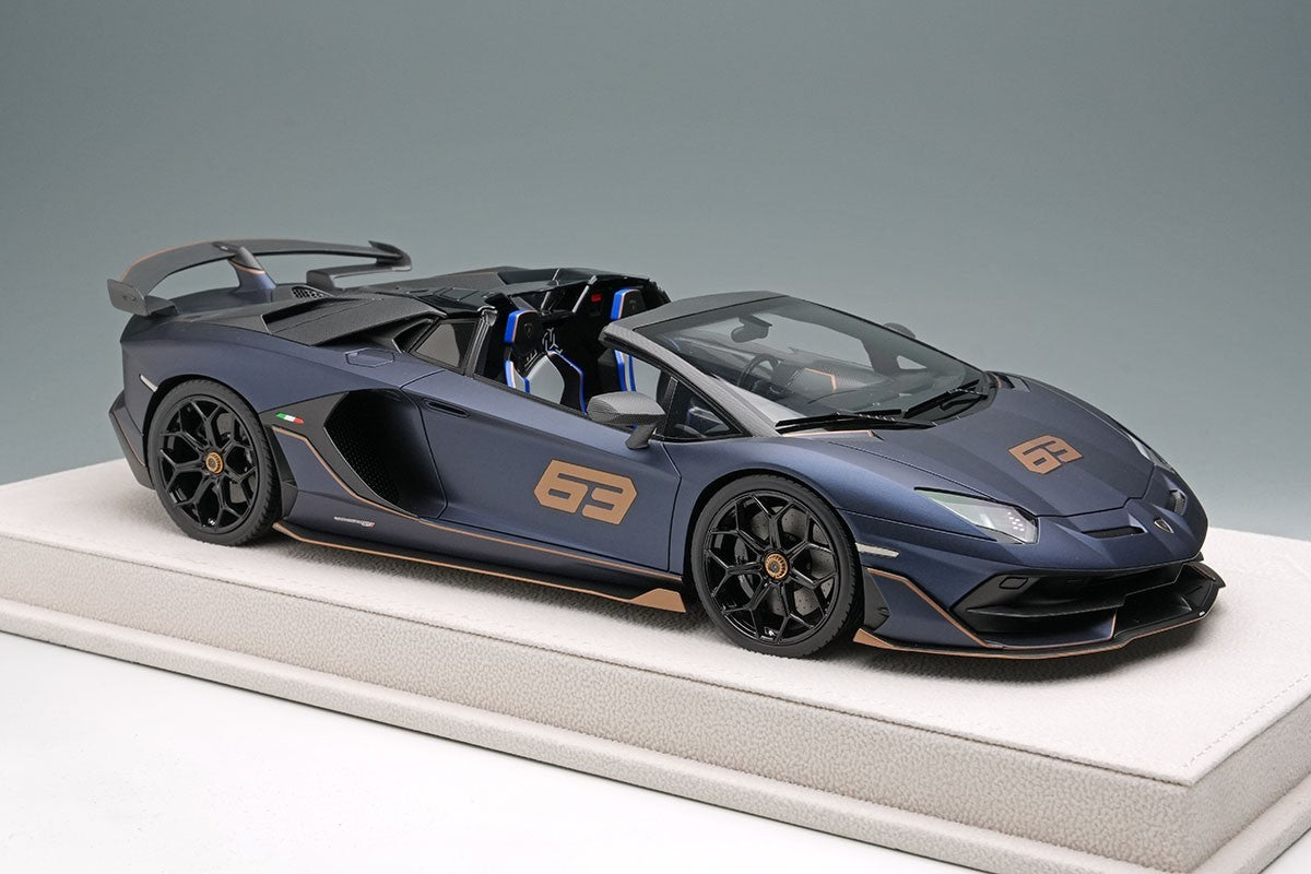 Make Up EIDOLON EML030J 1/18 Lamborghini Aventador SVJ 63 Roadster Blue Emera
