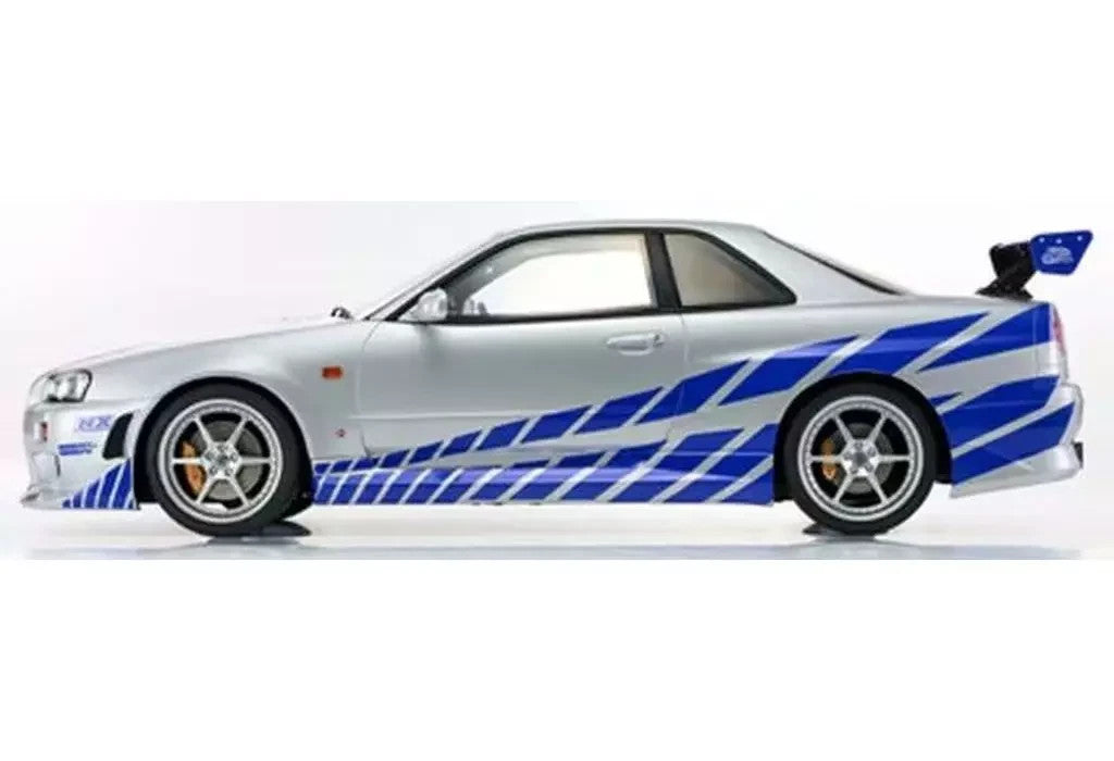 Kyosho KSR12007A 1/12 Nissan Skyline R34 GT-R 2001 Silver Die-cast