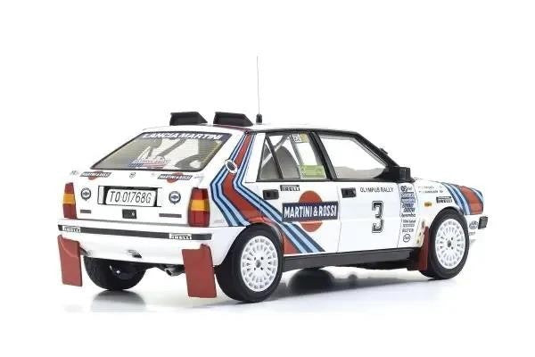 Kyosho KS08960E 1/18 Lancia Delta HF 4WD Olympus Rally 1987 #3 White