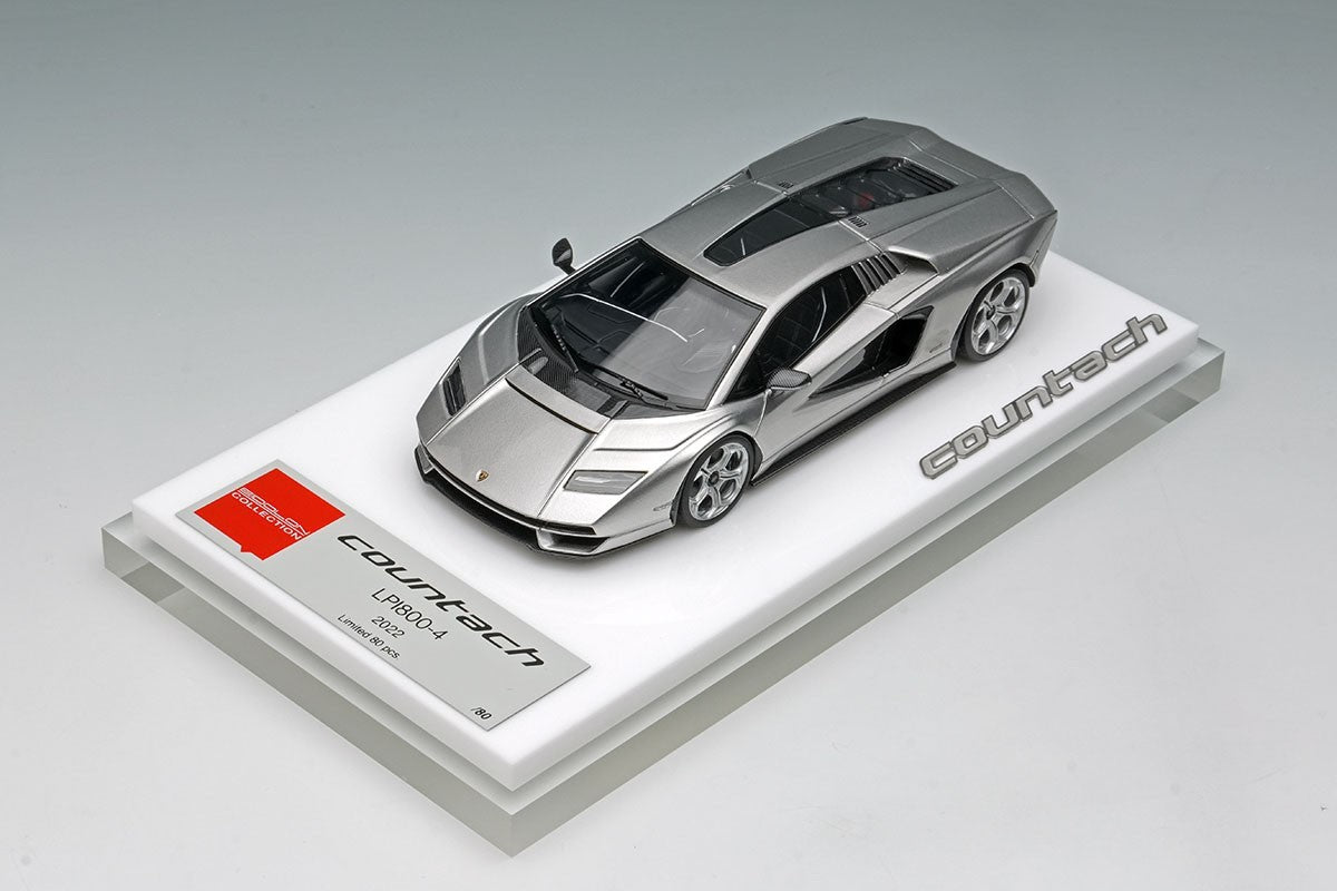Make Up EIDOLON EM740F 1/43 Lamborghini Countach LPI 800-4 2022 Silver Resin