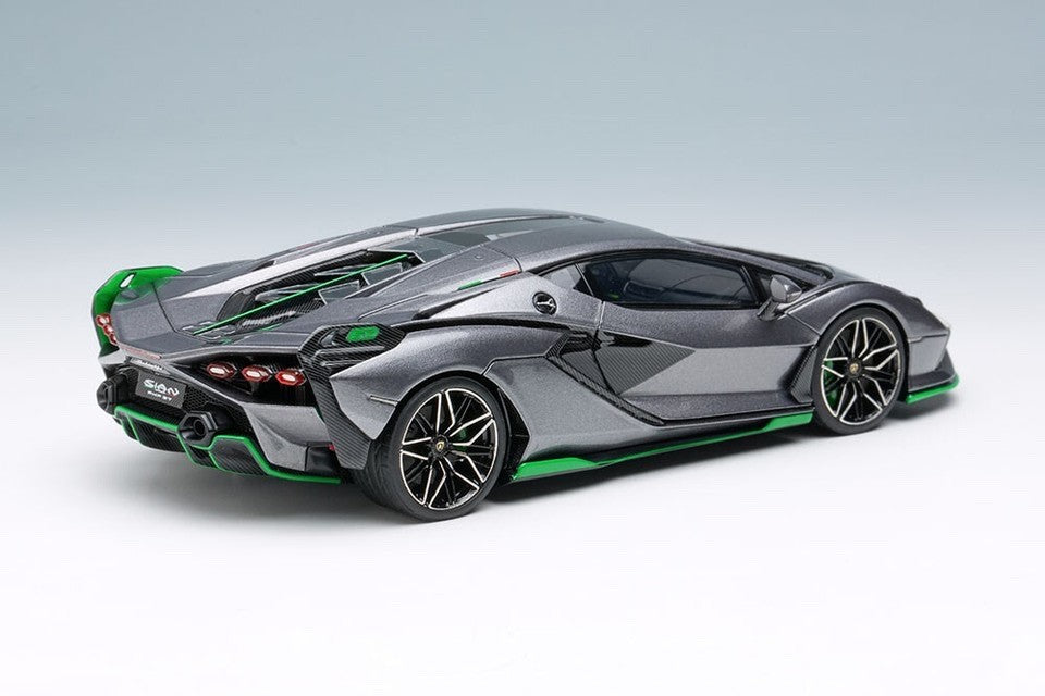 EIDOLON EM675C 1/43 Lamborghini Sian FKP37 2019 with Stripe Grigio Lynx Limited