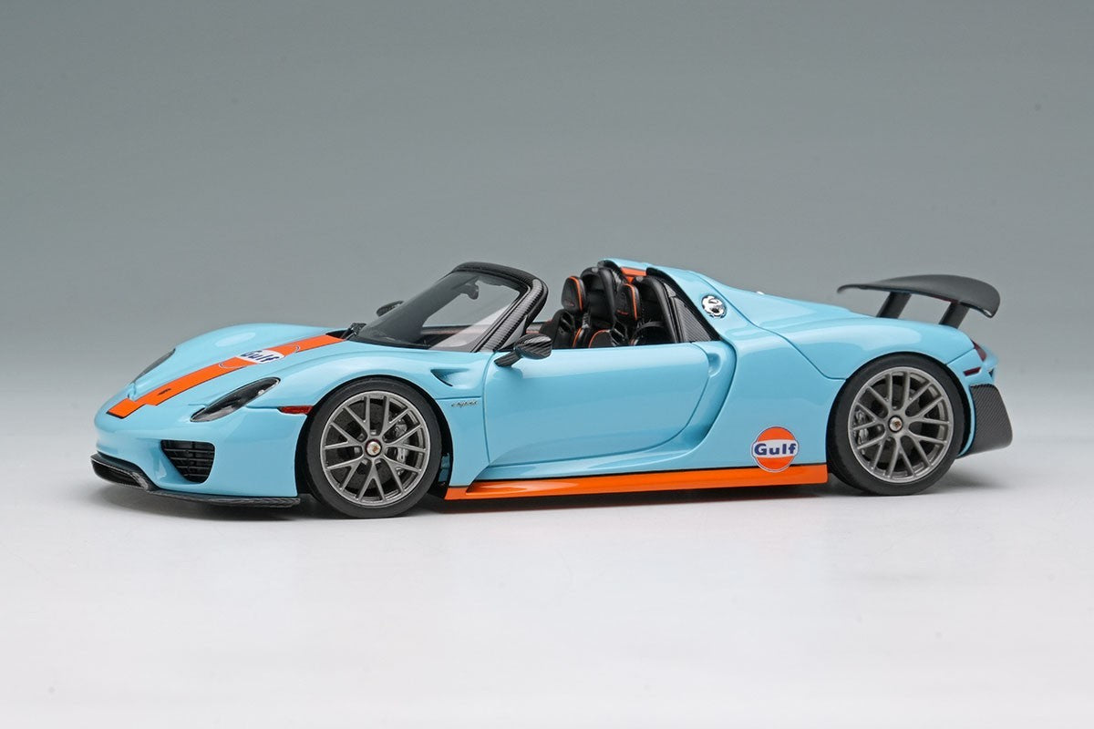 EIDOLON EM812B 1/43 Porsche 918 Spyder Weissach Blue Resin Limited 120pcs