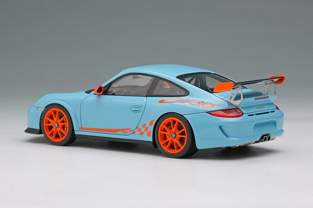 EIDOLON EM603C 1/43 Porsche 911 997.2 GT3 RS 2010 Gulf Blue Orange Stripe Resin
