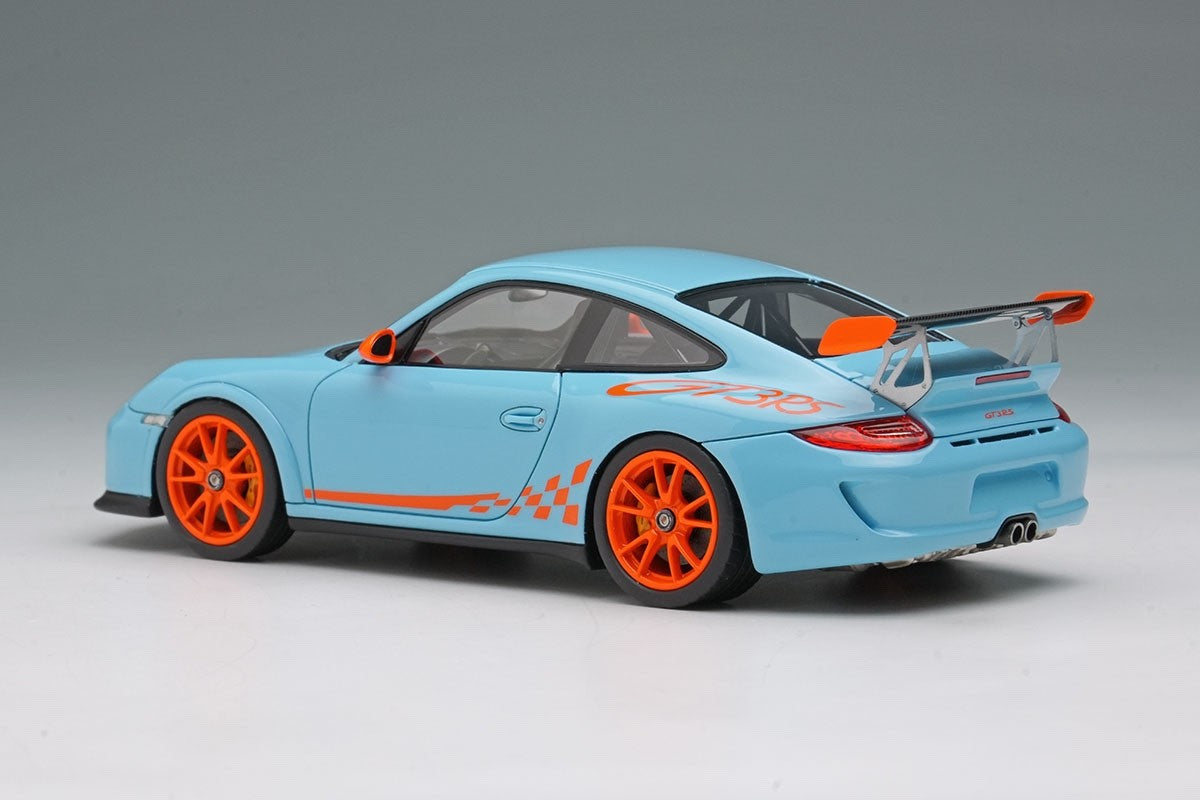 EIDOLON EM603C 1/43 Porsche 911 997.2 GT3 RS 2010 Gulf Blue Orange Stripe Resin