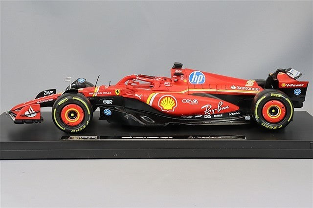 Bburago K18-16821L16 1/18 Ferrari SF-24 #16 Leclerc F1 2024 Red Diecast w/Case
