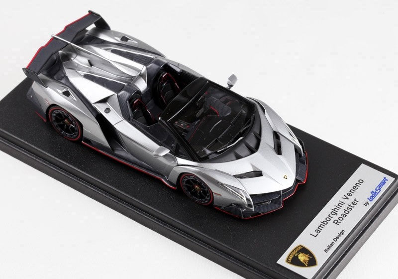 Looksmart LS429B 1/43 Lamborghini Veneno Roadster Metalluro Grey Metal Resin