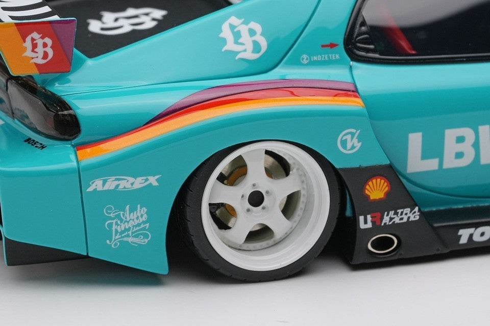 Make Up EIDOLON LB028C 1/43 LB-Super Silhouette Mazda FD3S RX7 Mint Green Resin
