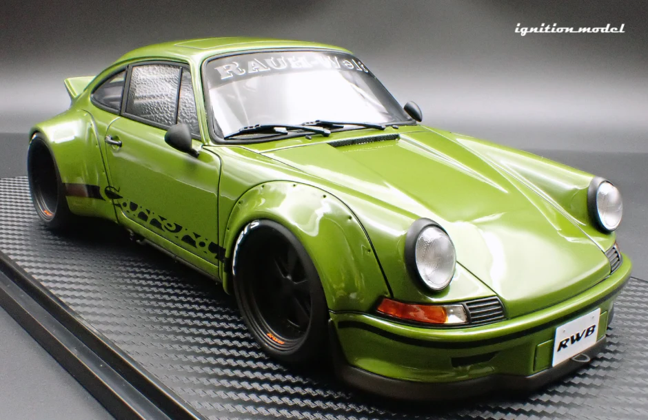 Ignition Model IG3875 1/18 RWB Backdate Green Widebody Porsche Resin