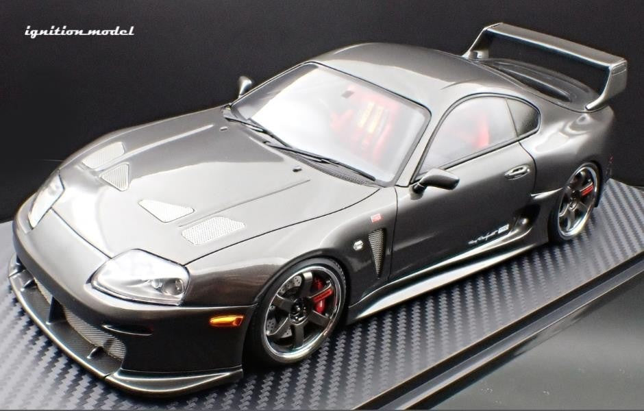 Ignition Model 1/18 Toyota Supra A80 TRD 3000GT Gun Metallic Resin Model IG3601