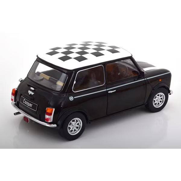 KK Scale KKDC120055R - 1/12 Mini Cooper Checkered Flag Black/White Right-Hand