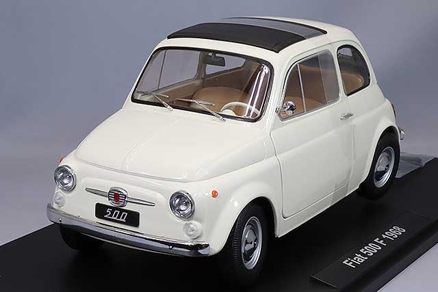 KK Scale KKDC120032 1/12 Fiat 500F 1968 Cream Classic Car Diecast
