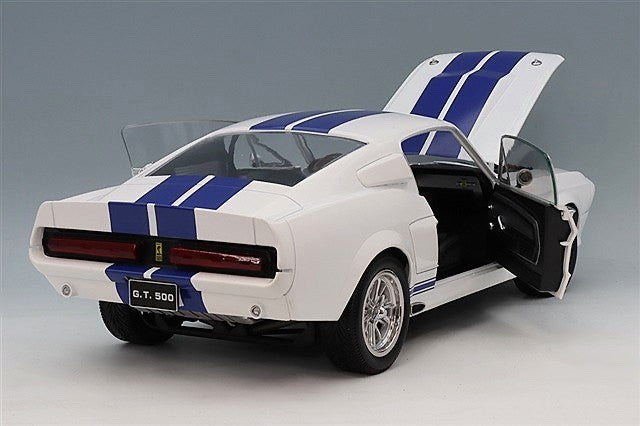KK Scale KKDC120172 1/12 Ford Mustang Shelby GT500 1967 White Blue Diecast