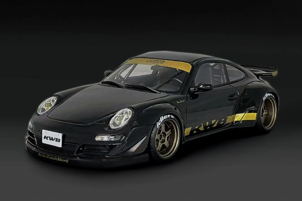 Ignition Model IG3247 1/18 RWB Porsche 911 997 Rauh-Welt SSR Black Resin