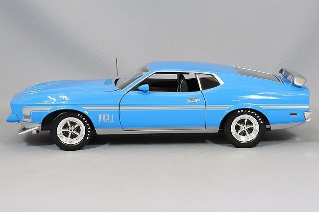 American Muscle KS-AMM1314 1/18 Ford Mustang Mach 1 1972 Blue Diecast