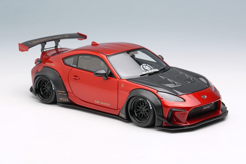 EIDOLON LB022B 1/43 Toyota GR86 LB Nation Candy Red Resin Model