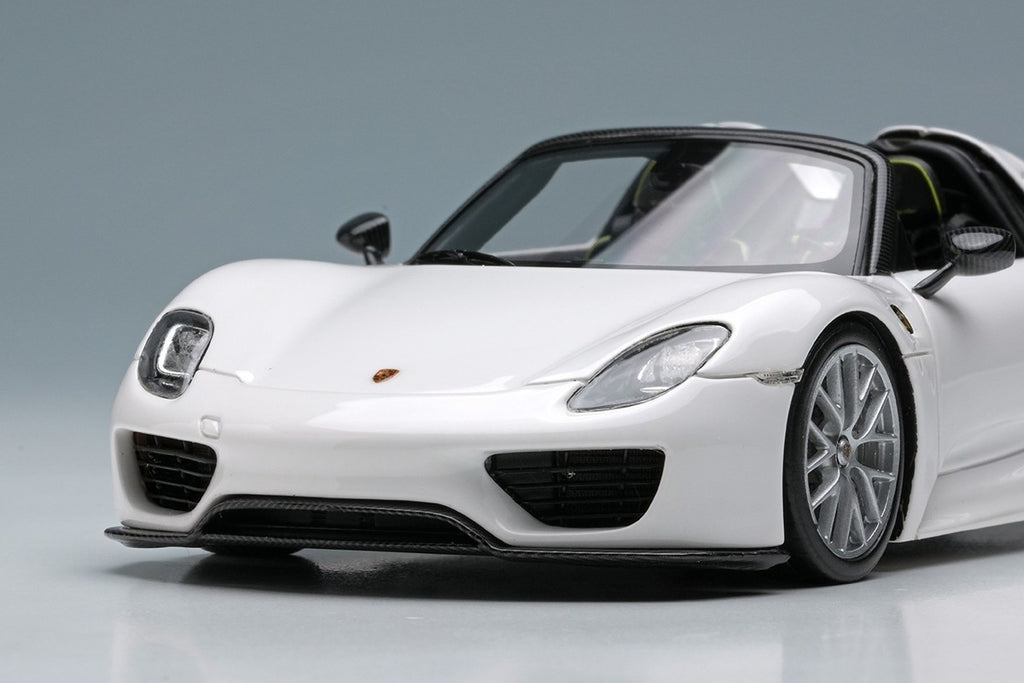 EIDOLON EM569E 1/43 Porsche 918 Spyder Weissach Package 2011 Pearl White Resin