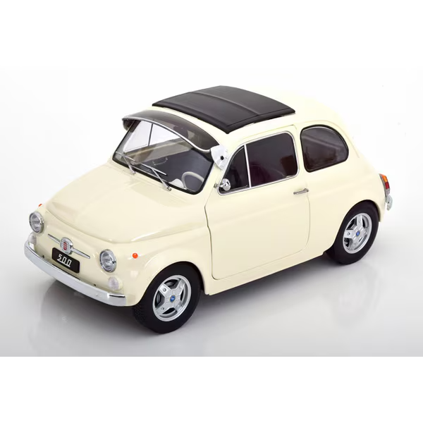KK Scale KKDC120062 - 1/12 Fiat 500 F Custom 1968 Cream [Die-cast Mini Car]