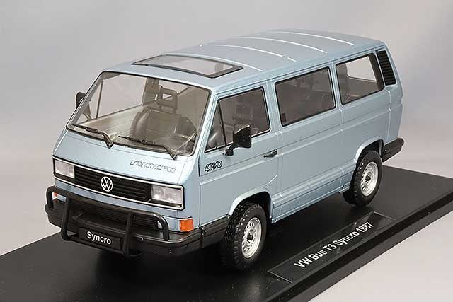 KK Scale KKDC180964 1/18 Volkswagen Bus T3 Syncro 1987 Light Blue Diecast