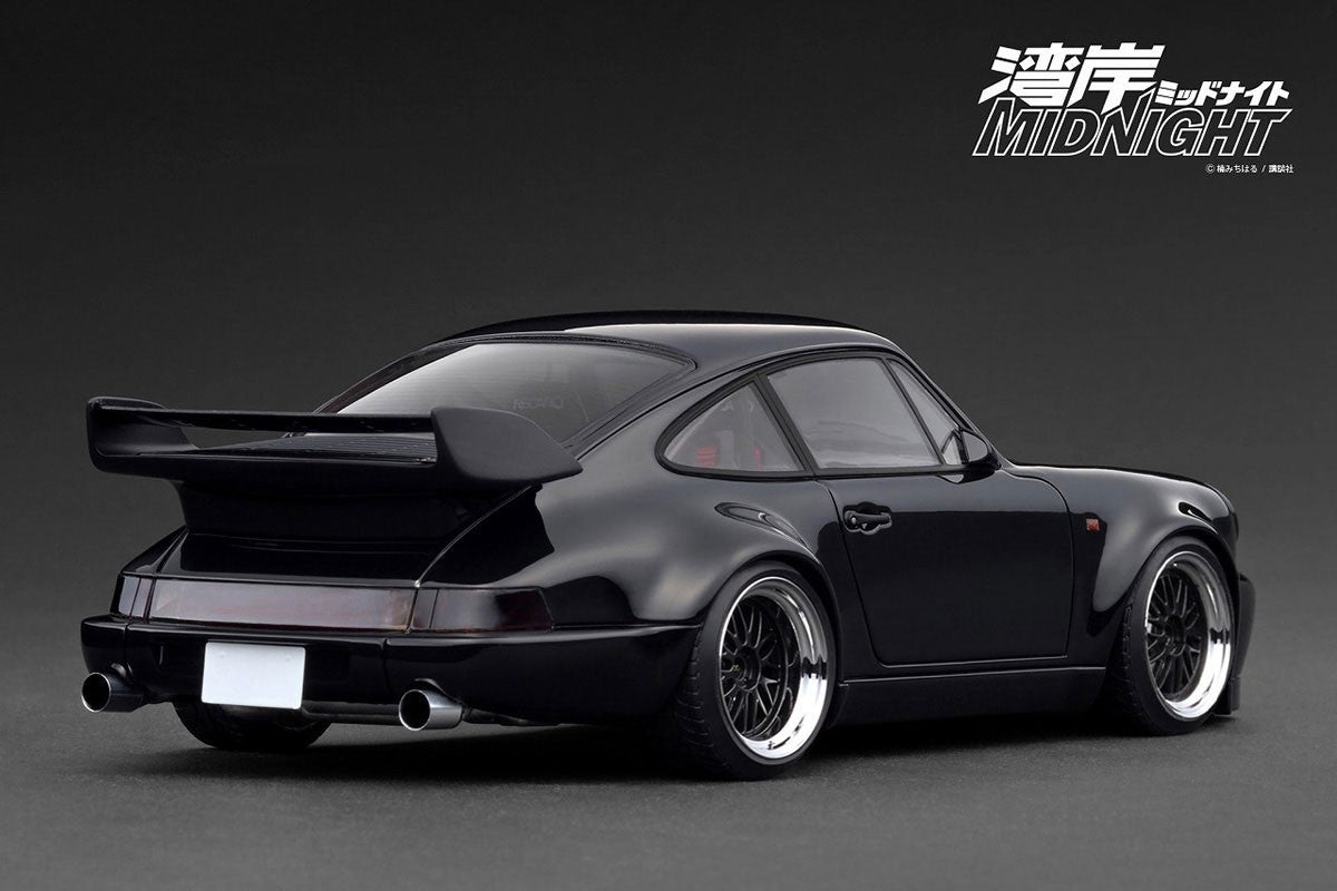 Ignition Model IG3594 1/18 Porsche 911 964 Blackbird Wangan Black Resin